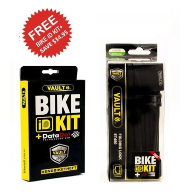 Vault Folding Lock + Bike ID Kit+